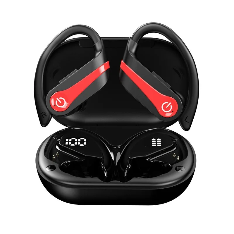 Auriculares inalámbricos para colgar en la oreja, audífonos de calidad de sonido fuerte, compatibles con llamada HD 5,3, compatibles con Bluetooth, 1 Juego