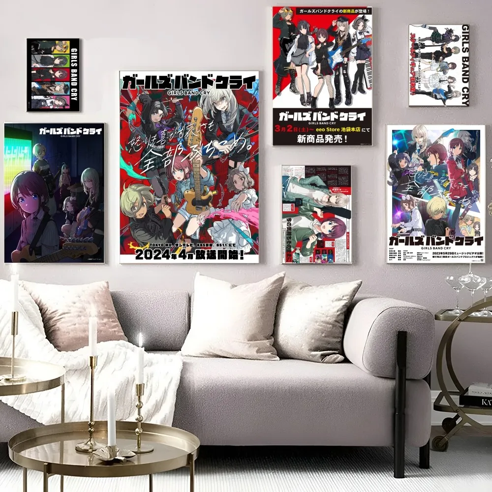 Girls Band Cry Self-adhesive Art Poster Whitepaper Prints Posters Artwork Aesthetic Art Wall Painting