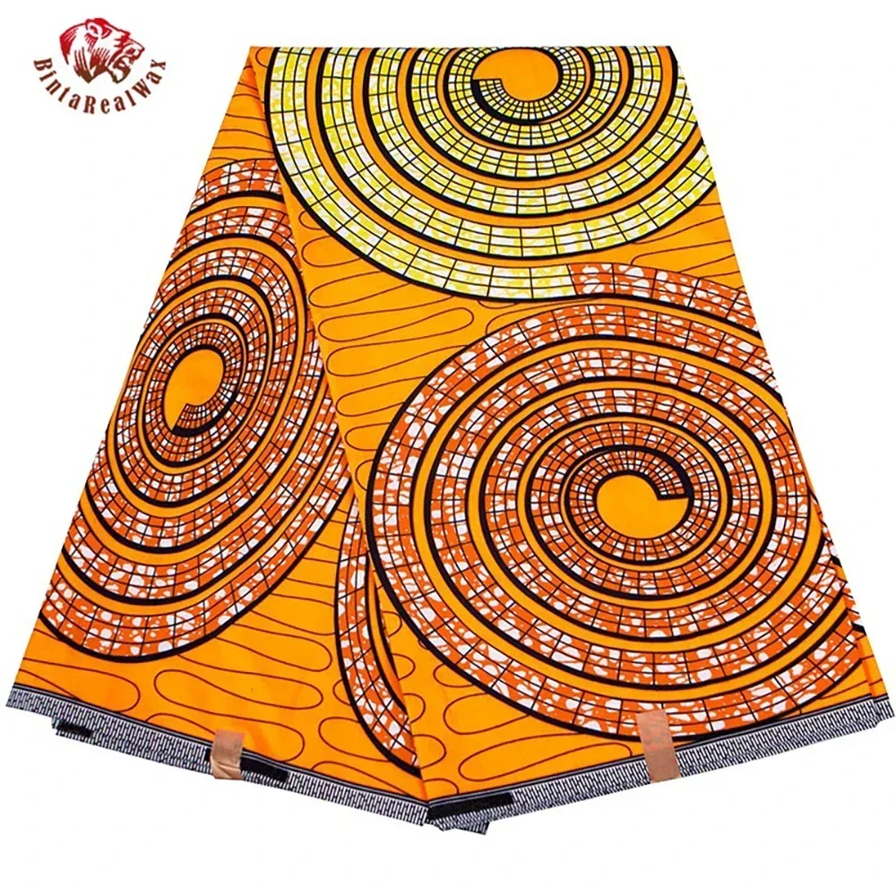 Bintarealwax Groothandel Afrika Stof 2025, Ankara Polyester Naaistof Lichte Kleur Materiaal voor Vrouwen Feestjurk FP 6390