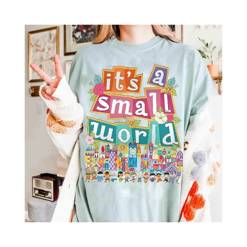 Vintage Patel Dreamland It's a Small World shirt, Disney Dream shirt Cotton all-season base shirt y2k top