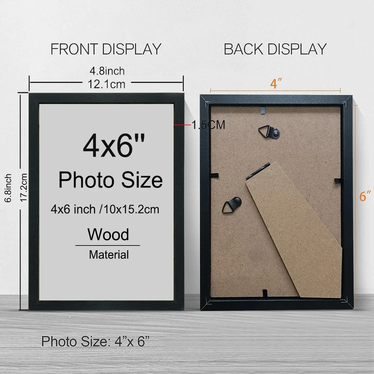 Black Combination Blank Photo Frame Set for Home Decor