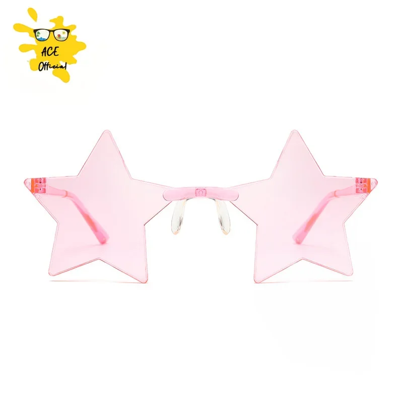 Star Shape Sun Glasses Funny Pentagram Eyewear Eyeglasses Christmas Decoration Party Glasses Rimless Sunglasses