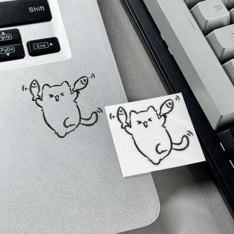 Waterproof 3D Metal Stickers With Girl And Cat Cartoon Characters For Phone Case Laptop DIY Decoration Creative Aesthetic Style