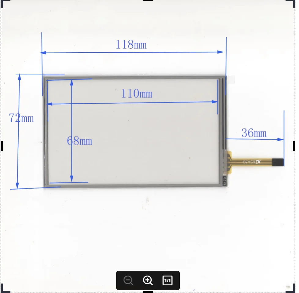 

5170 118*72mm 5inch 4 line For CarDVD touch screen panel this is compatible 118*72