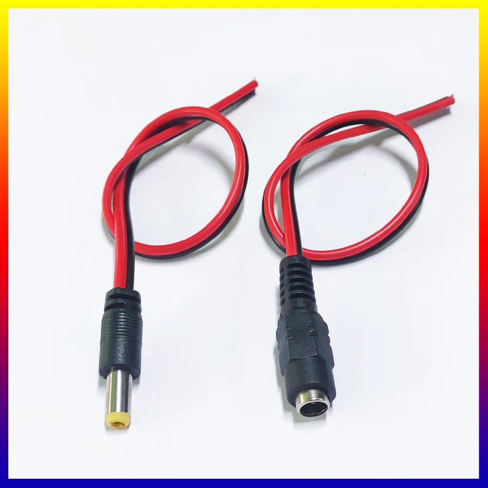 10pcs/Lot Male Female Plug DC 12V Power Pigtail Cable Jack For Cctv Camera Connector Tail Extension DC Wire