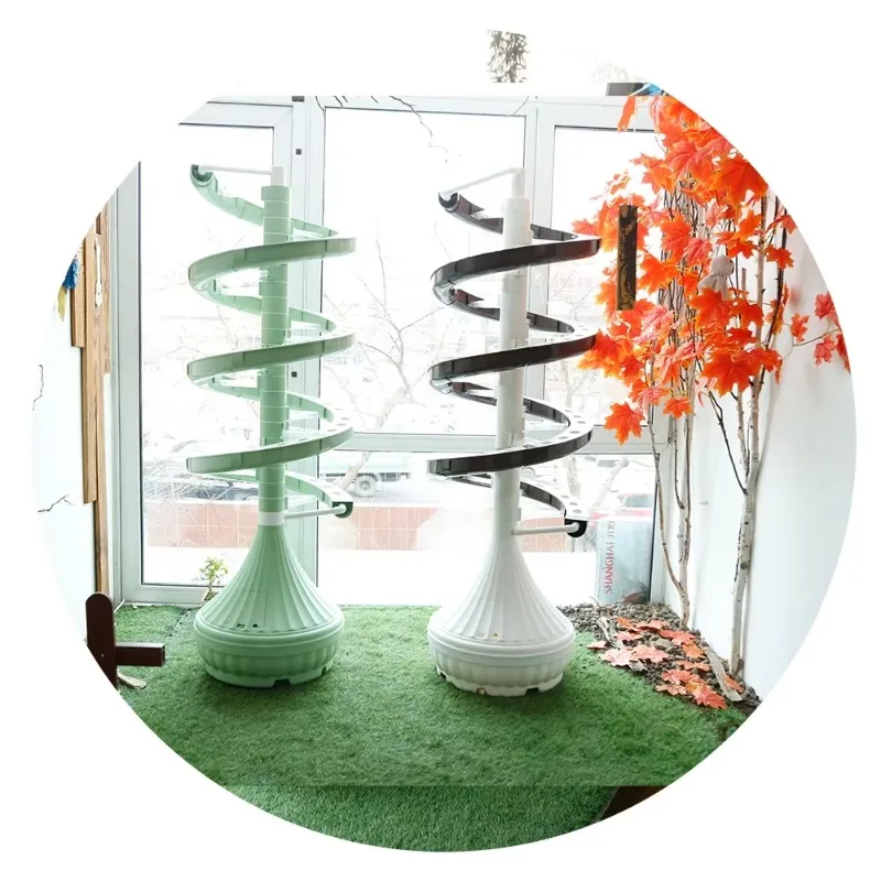 Vertical Spiral shaped stackable planter soilless agriculture growing vegetables hydroponic garden tower planter