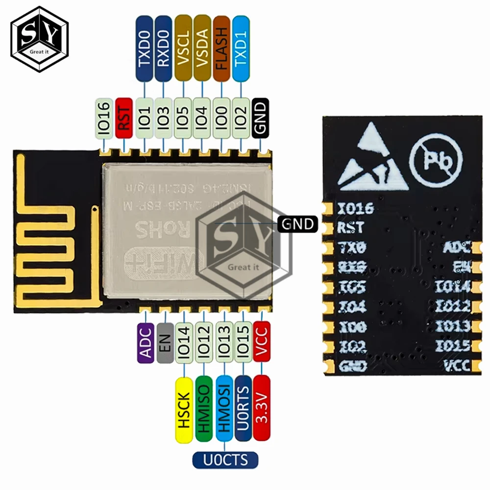 1PCS /5PCS/10PCS Official DOIT Mini Ultra-small size ESP-M2 from esp8285 Serial Wireless WiFi Transmission Module