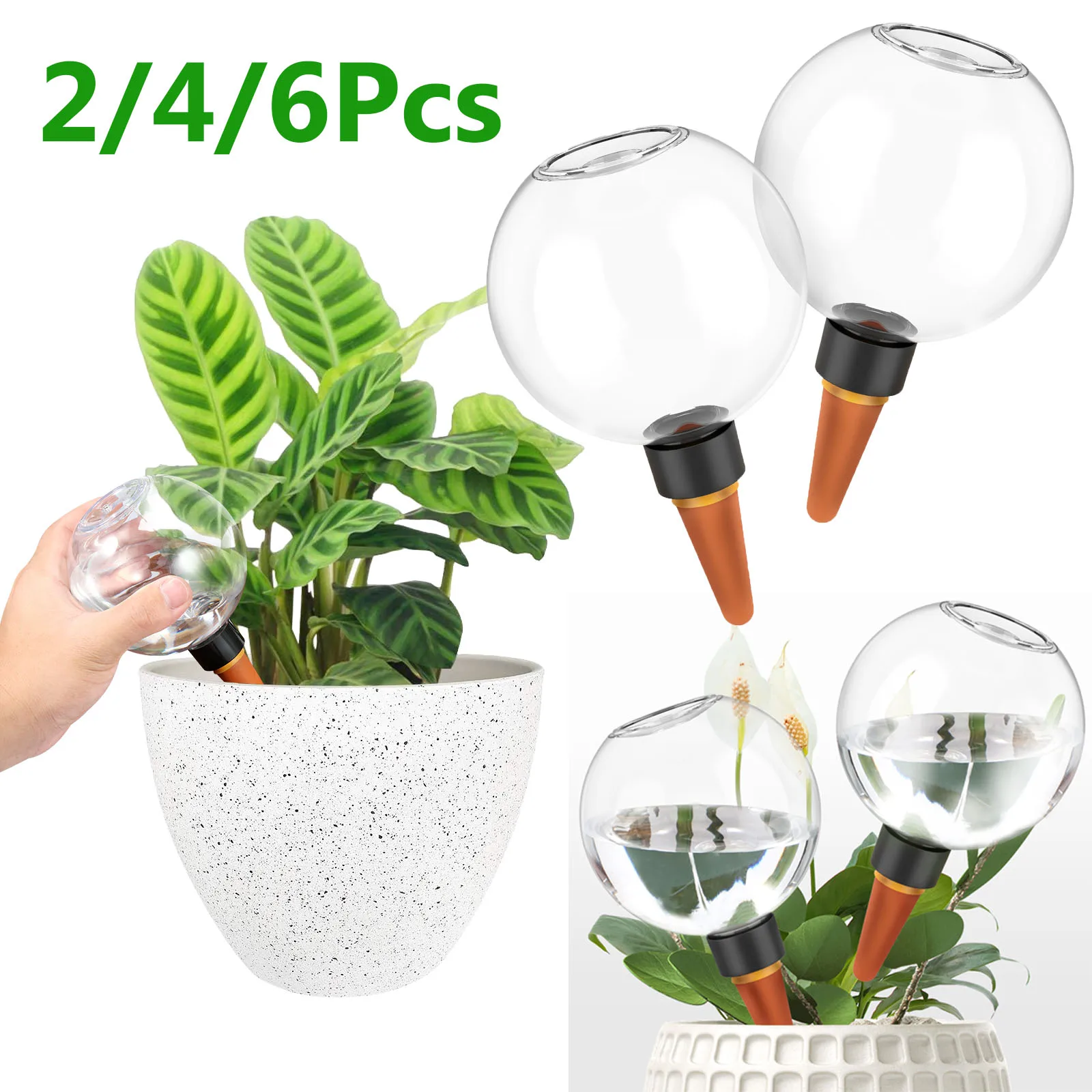 2/4/6Pcs Automatic Watering Plants Globes Balls 500ML Self Watering Plant Watering Bulbs Drip Irrigation System For Garden Plant