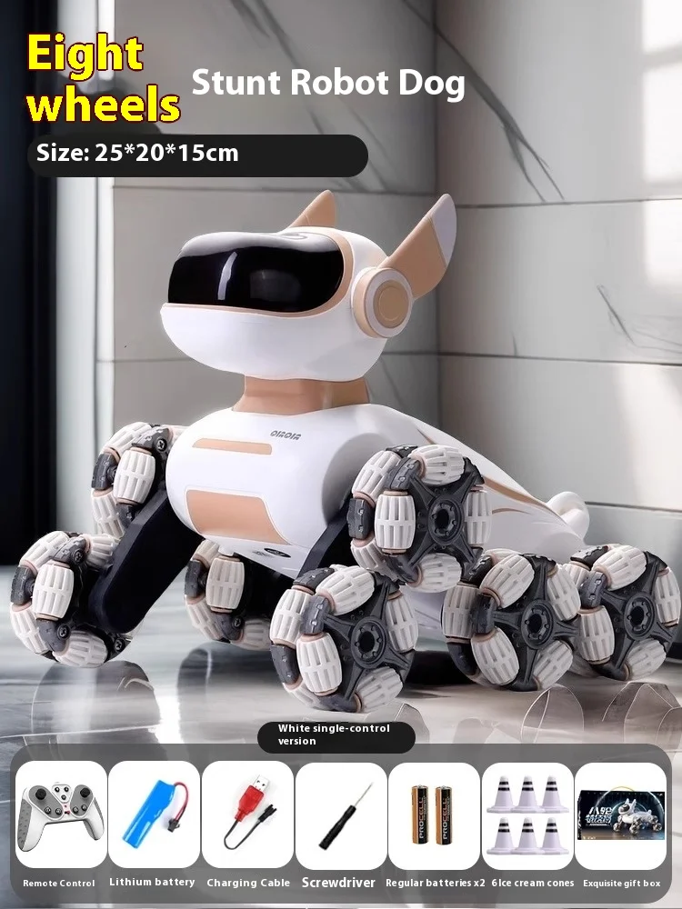 インテリジェントロボット犬、電動リモコンカー、男の子のおもちゃ、子供用車、8輪ジェスチャーセンシング、ペットの誕生日プレゼント