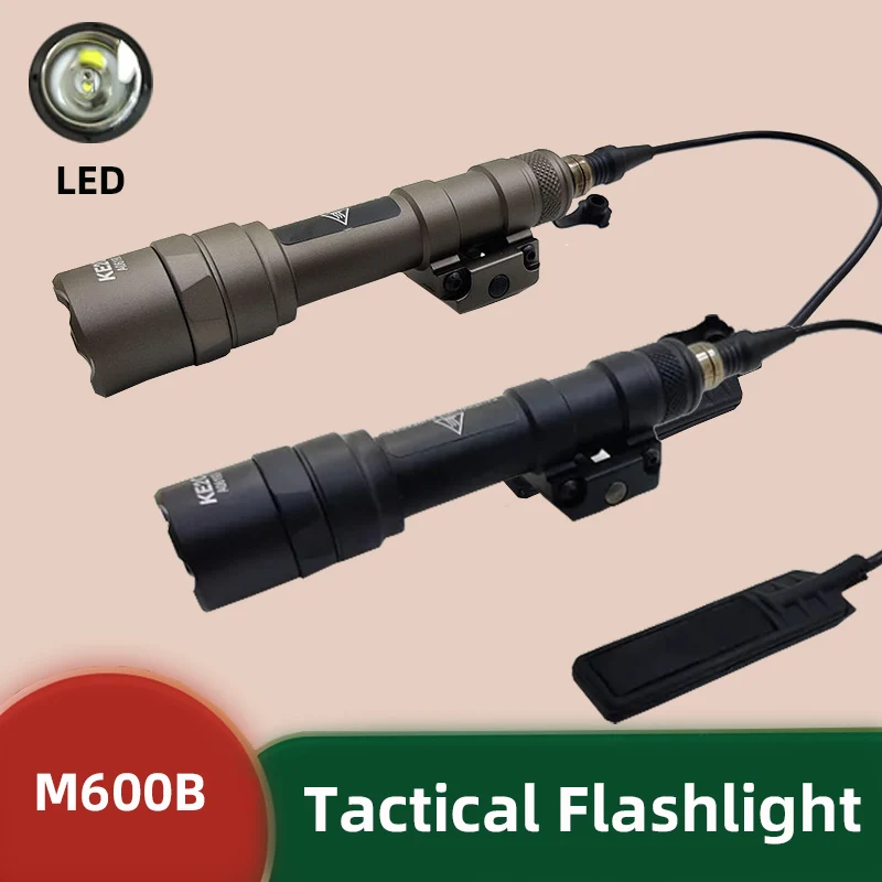 Hunting M600B Scoutlight WeaponLight - Incandescent LED Flashlight with Control Pressure Switch Fit 20 mm Rail