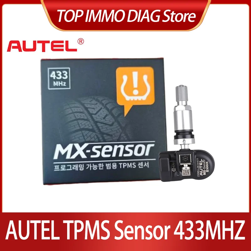 4Pcs Autel TPMS Sensor 433Mhz Programmable Universal Interchangeable Metal Valve MX Sensor Tire Pessure Monitor TS508TS608ITS600