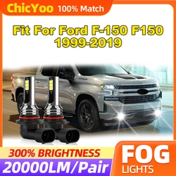 Fit For Ford F-150 F150 1999-2014 2015 2016 2017 2018 2019 60W Auto Fog Lights 20000LM Fog Lamps 6000K White 12V Canbus No Error