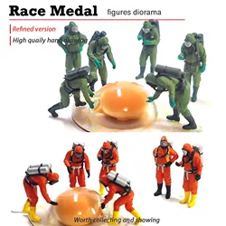 RM1/64 Mini man model creative miniaturized scene Archeological crime solving war fire fighting figure tabletop decoration hand