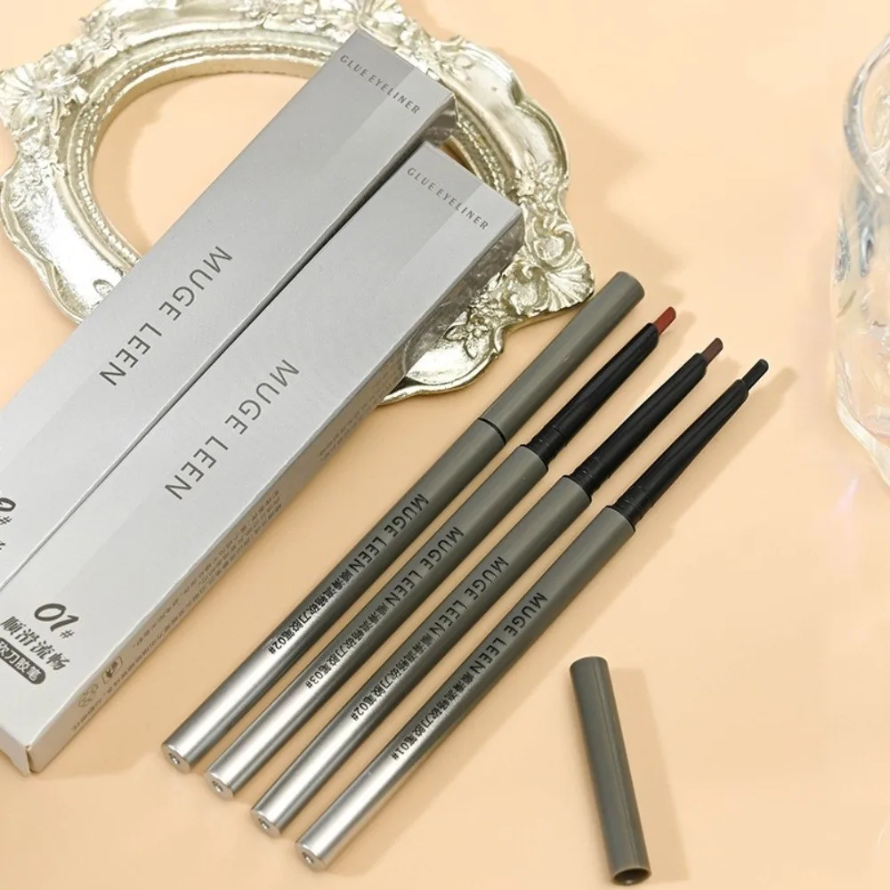 New Anti-Smudge Oblique Eyeliner Gel Pen Smooth Flat Head Waterproof Eyeliner Quick-Drying Eyeliner Cosmetic Use