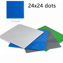 Placas Básicas Clássicas para Blocos de Construção, Build Plate, Montagem De Tijolos, Baseplate, Compatível Com Lego, Brinquedo, 24*24 Pontos