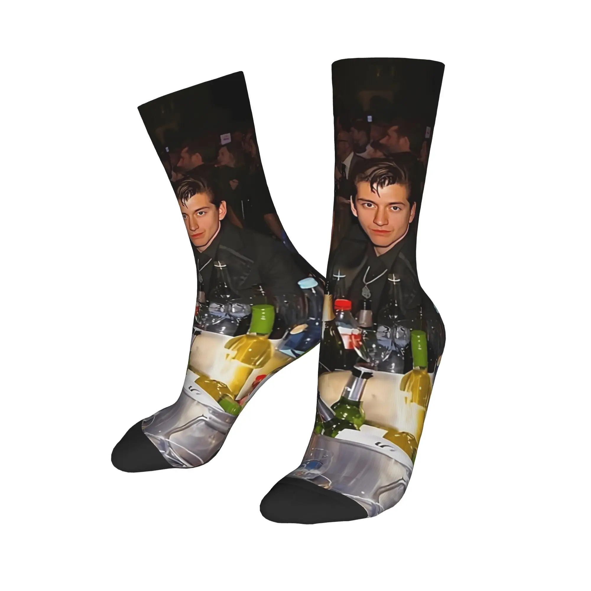 

Ретро футбольные носки Arctic Monkeys Alex Turner, полиэстеровые носки средней длины для женщин и мужчин, дышащие