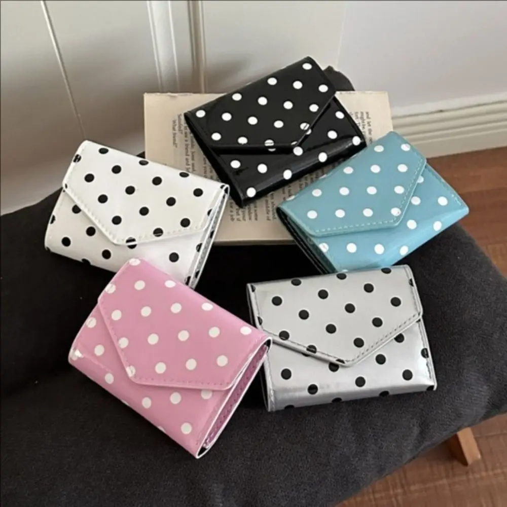 Fashion Polka Dot Pattern Polka Dot Wallet Wear Resistant Korean Style Coin Purse Smooth Surface Clutch Purse Women's Wallet
