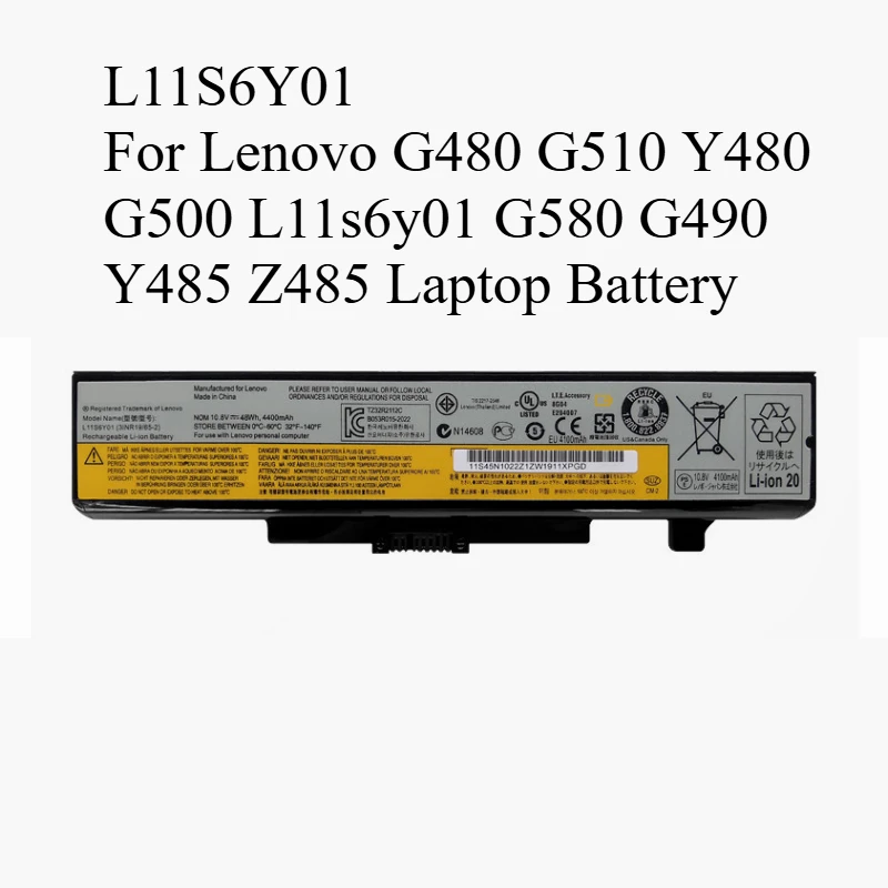

Высококачественная батарея L11S6Y01 для ноутбуков Lenovo G480, G510, Y480, G500, L11s6y01, G580, G490, Y485, Z485