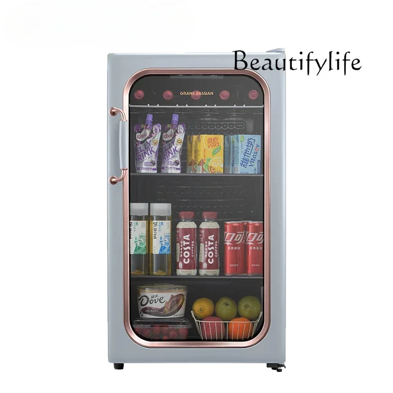 Retro beverage cabinet household red wine refrigerator fruit tea small refrigerator