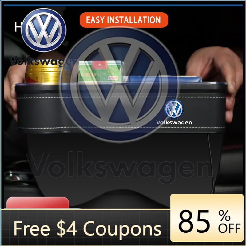 

Car Sticker For VOLKSWAGEN VW USB Colour Light Custom Car Seat Gap Storage Box For Volkswagen VW Golf 7 8 Tiguan Jetta Passat Po