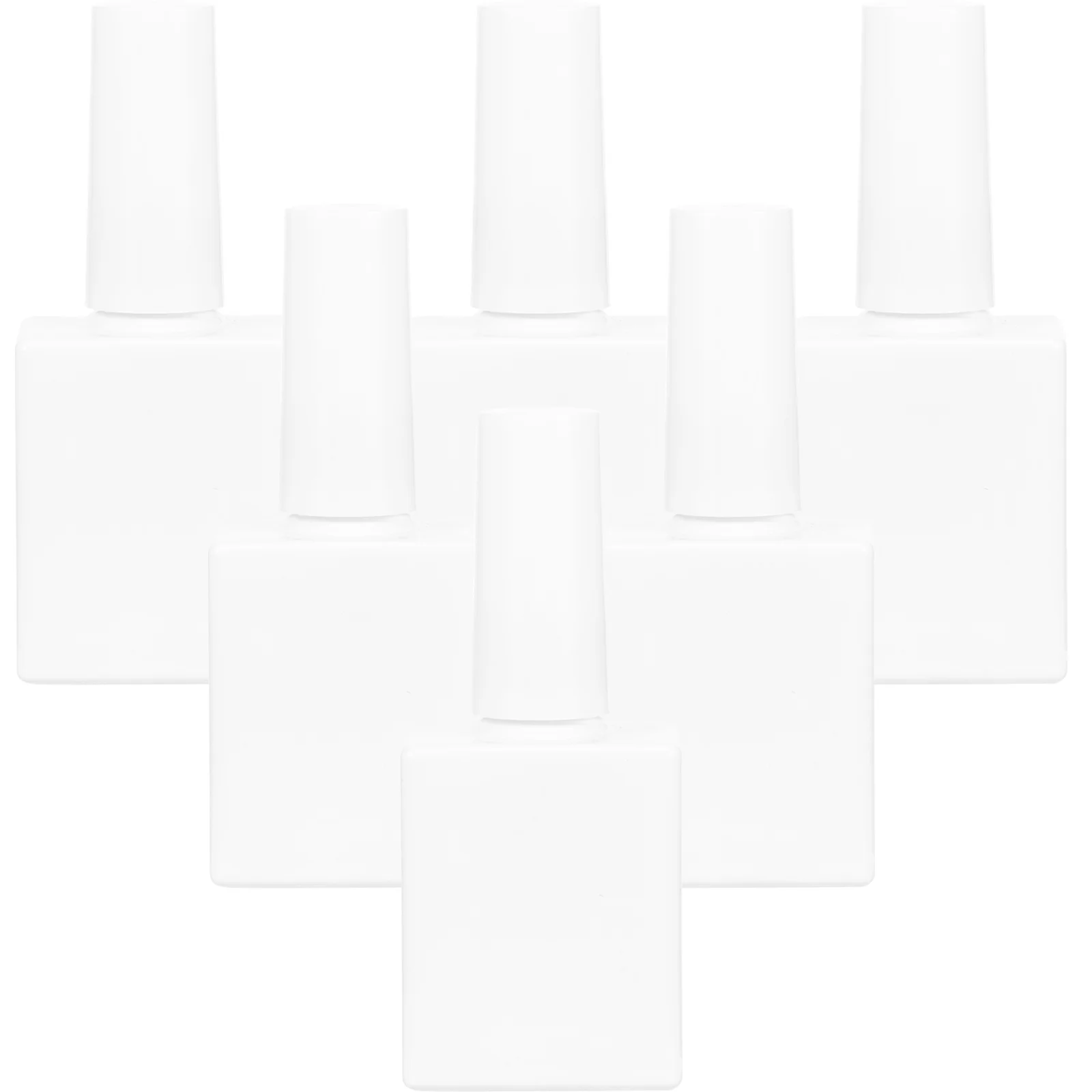 6 pezzi di bottiglie vuote per smalto, contenitori per gel riutilizzabili, a prova di perdite, dimensioni da viaggio, mix fai da te, crea nuovi pennelli colorati inclusi