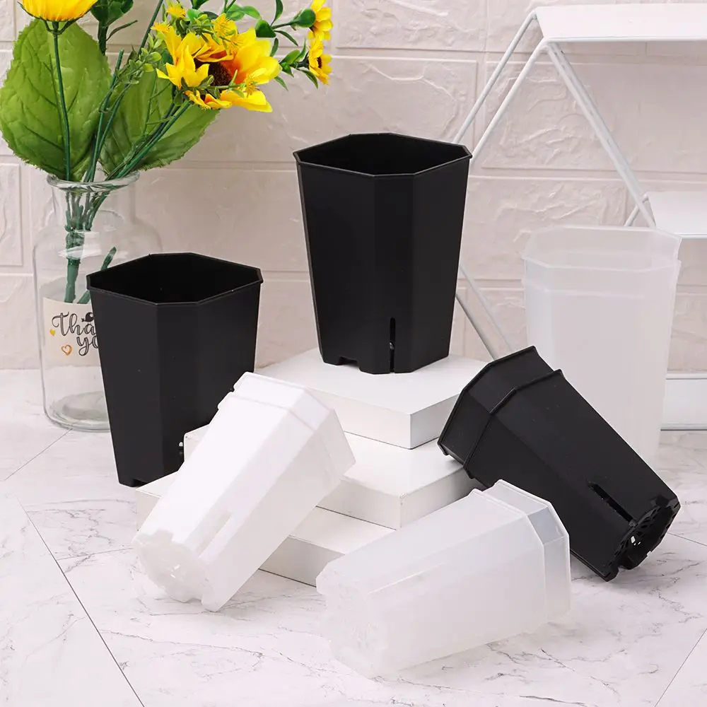 Side Opening Octagonal Flowerpot High Quality Plastic Potted Plants 3 Colors Vientiane Pots Square Pots Gardening Decoration