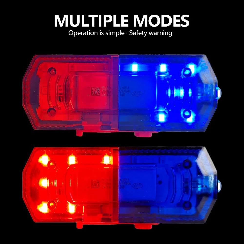 أحمر أزرق LED الكتف تحذير ضوء الكتف كليب ضوء الصرف الصحي عامل سلامة دورية إنذار فلاش إشارة ستروب مصباح