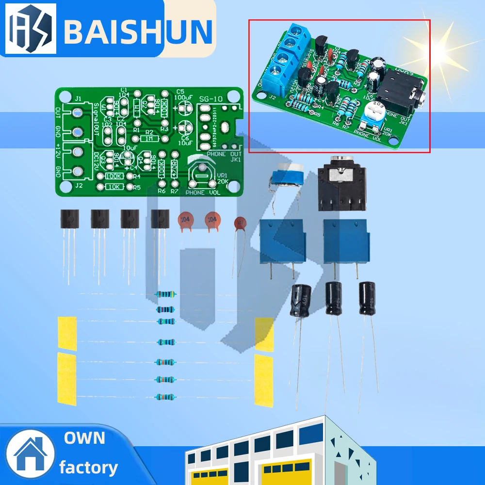 White Noise Signal Generator DIY Kit Electronic Kit 2-Channel Output for Burn-in Test Therapy on Insomnia Noise Generator