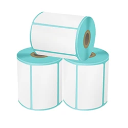 Small Tube Core Waterproof Self Adhesive Label Sticker 15 25 30 40 50 55 76 mm White Supermarket Price Blank Thermal Label Roll