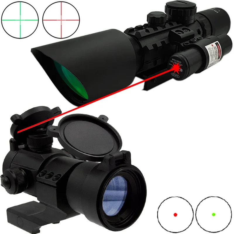 

3-10X42E Hunting Rifle Scope for Carbine M3 Mildot/Range finder Reticle Riflescope 3X44 Red Green Illuminated Reticle 11/20Rail