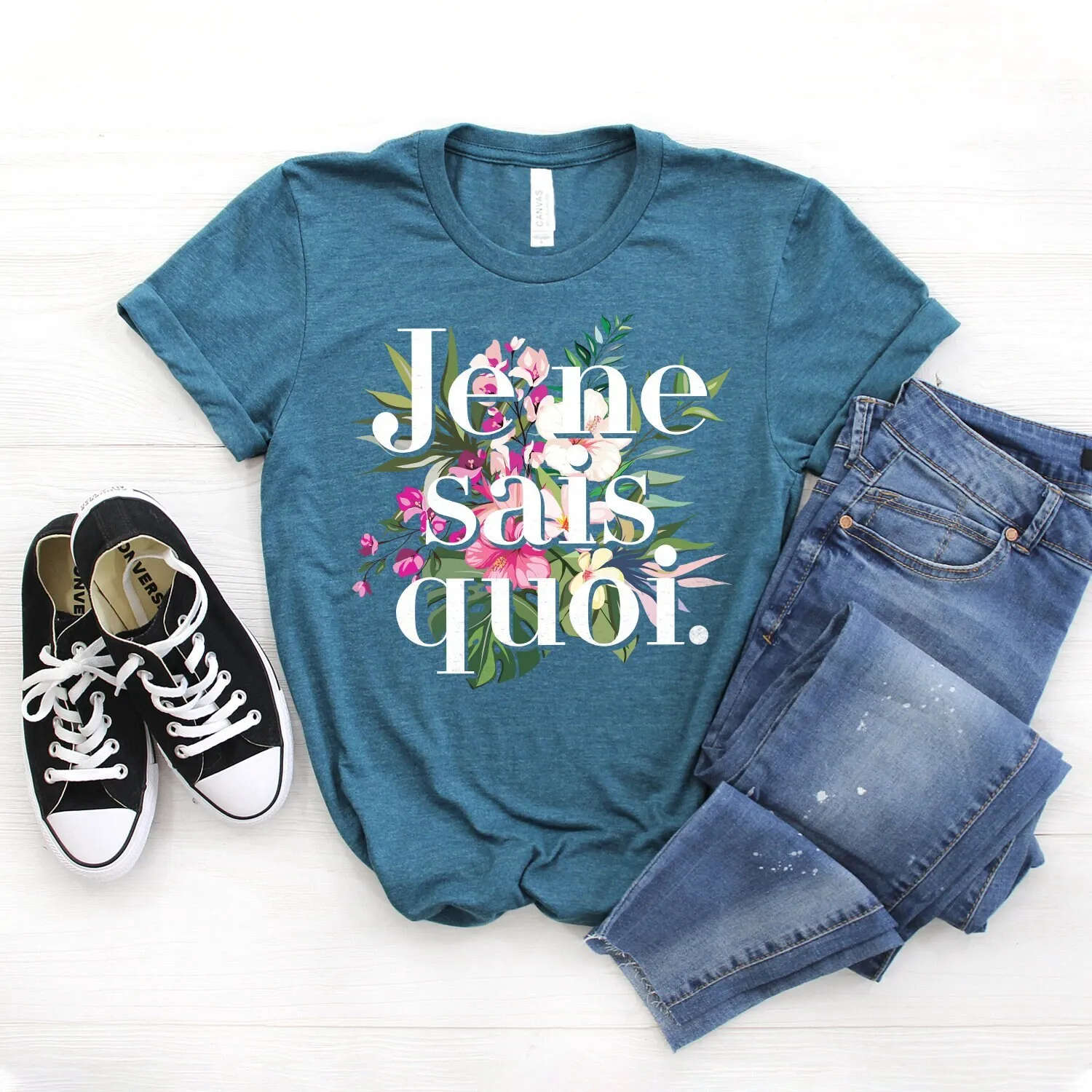 Je Ne Sais Quoi T Shirt France French Paris Saying Softstyle