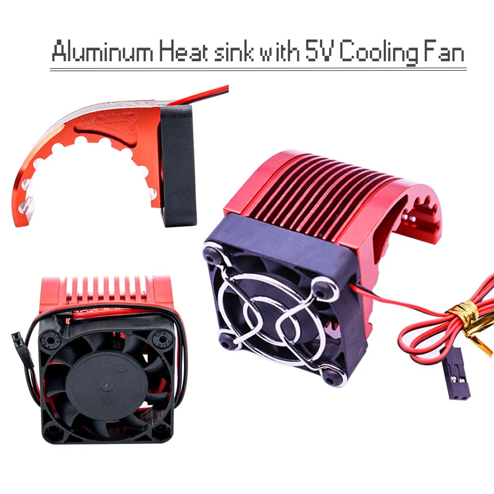 RC Alloy Motor Heatsink 5V Cooling Fan CNC 40*40mm Fan  For Brushless Motor 42mm Hobbywing Leopard Castle 4274 1515 812 T8  4272