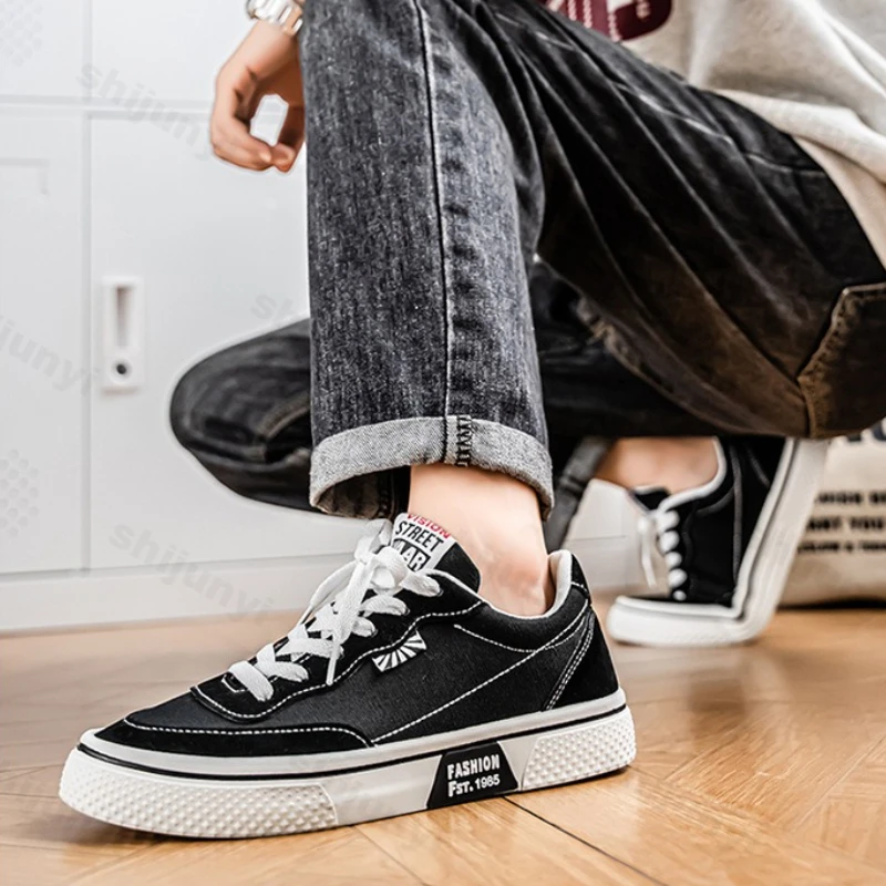 

Легкая мужская парусиновая обувь, весенне-осенняя новая дышащая удобная обувь с низкой посадкой, уличная нескользящая повседневная обувь на мягкой подошве