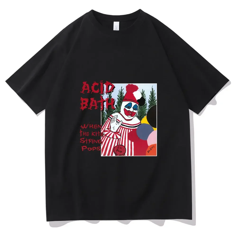 Acid Bath Print Tshirt Psychic Tv Coil Sludge Metal T Shirts Men Tees Shirt Summer Soft Cotton T-shirt Women Cool Short Sleeve