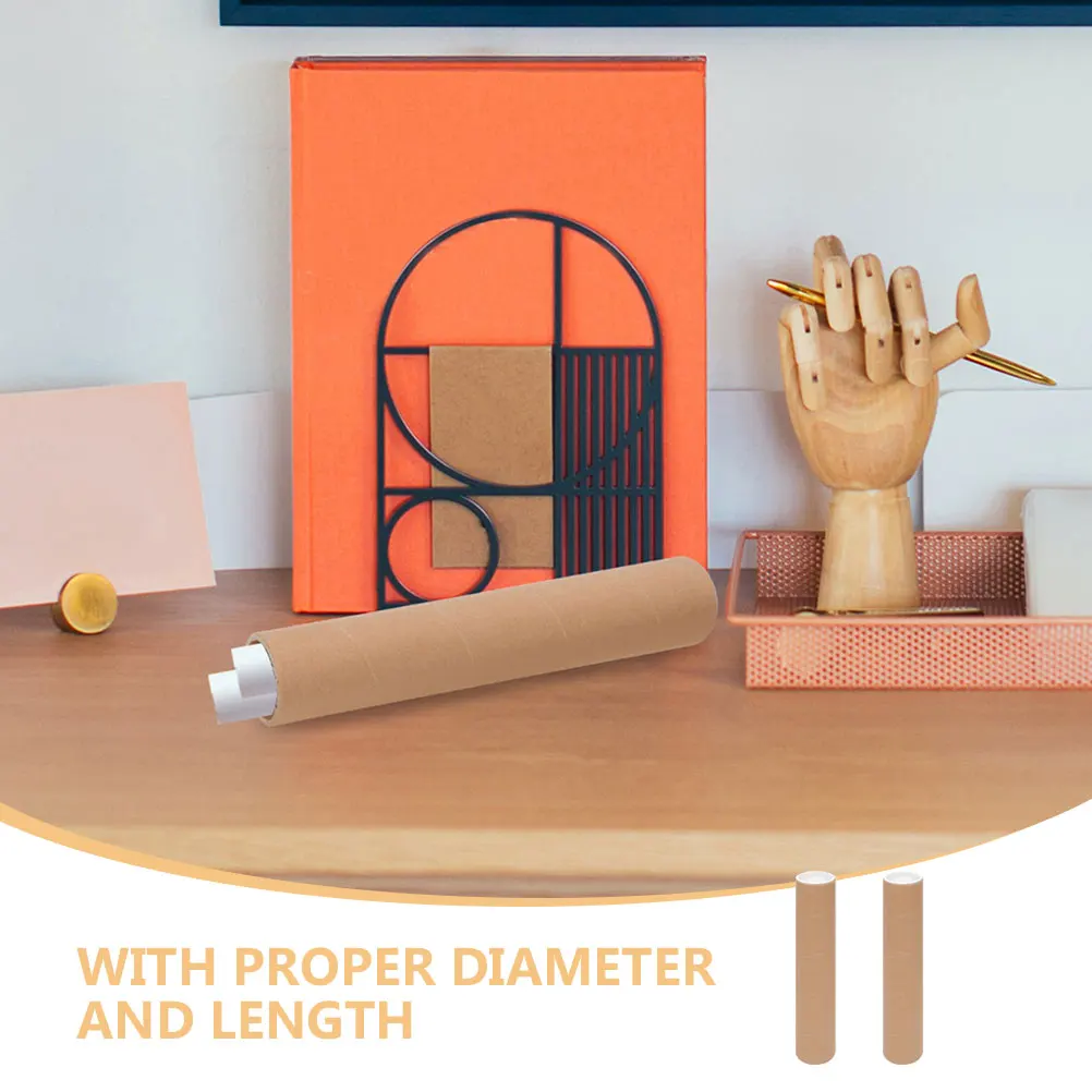 

2pcs Poster Storage Tubes Heavy Duty Mailing Tubes With Caps For Artwork Paper Transport Drawing Document Carrier File Organizer