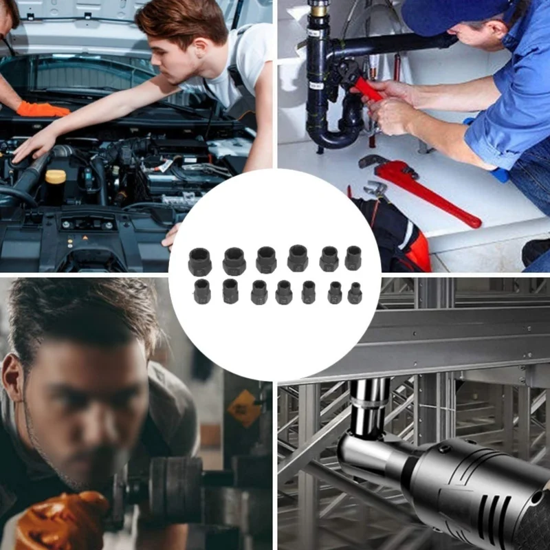 

13-компонентный набор экстракторов для гаек, прочный съемник ударных болтов и гаек с футляром для хранения для удаления поврежденных винтов