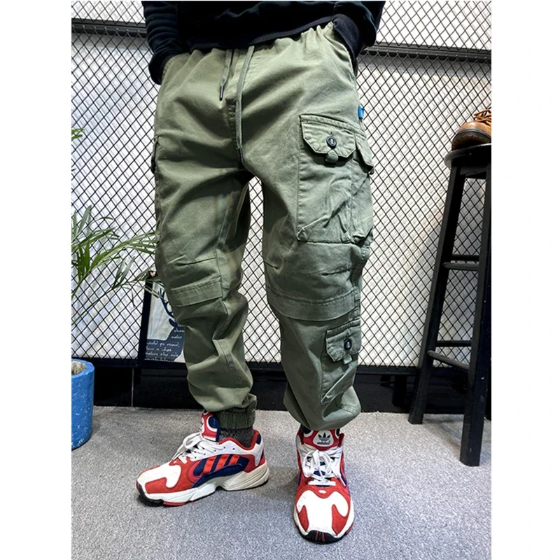 American Streetwear Vintage Cargo Pants Men Clothing Hip Hop Skateboarding Jogging Pants Harajuku Casual Trousers Trendy Jogger