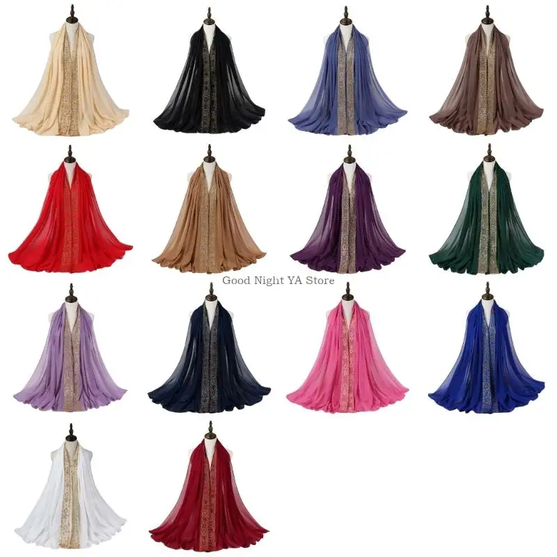 

Stylish Headscarf Fashion Outfit for Women Girls Polyester Head Wrap Scarves