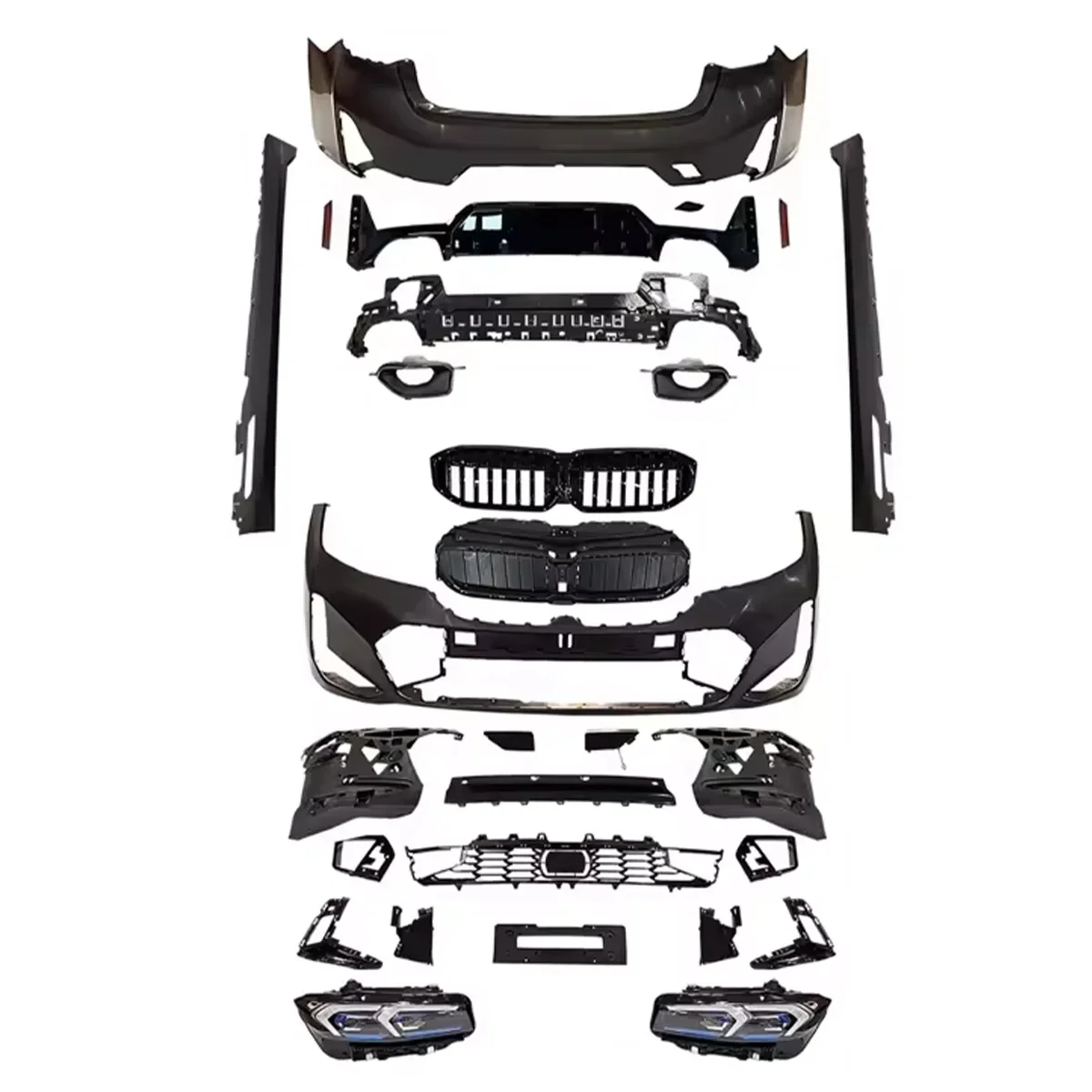 

Комплект кузова для BMW 3 серии G20 2019-2022, модифицированные комплекты кузова 2023, передние и задние бамперы, дизайн 1:1, автомобильные аксессуары