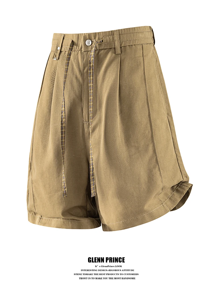 

GPstudio Men's Summer Lightweight Casual Cotton Linen Shorts Drawstring Breathable Moisture Wicking Beach Sports Pants