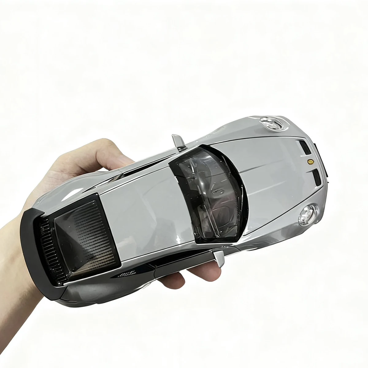 Escala 1:22, aleación 911 gris de alta calidad, modelo de coche extraíble fundido a presión, coche de juguete, decoración coleccionable, adorno, regalo de cumpleaños y Navidad para niños