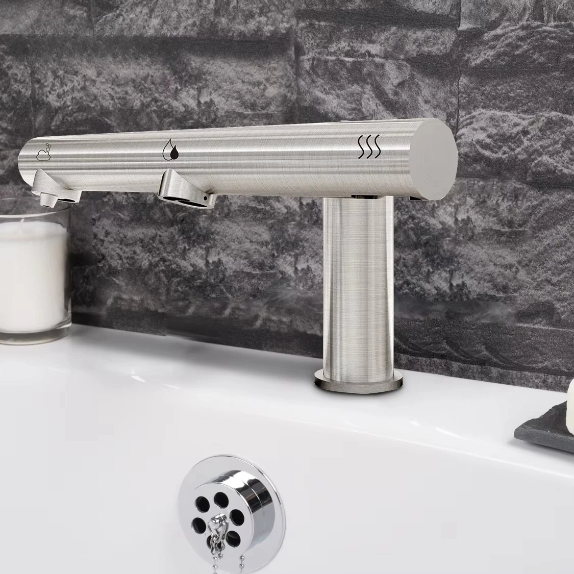 Self-Designed Sensor High Speed Brushless Motor Automatic Soap Dispenser Faucet Bathroom 3 in 1 Smart Hand Dryer