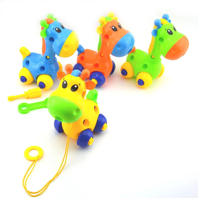 Children DIY Screw Disassembly Assembly Toys Motorcycle Train Vehicle Nut Screw Toys Kids Early Education Puzzle Toys Nice Gifts