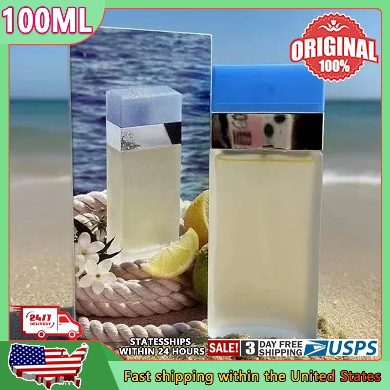 100ml Light Blue Eau De Toilette- Unisex Fresh Floral Citrus Perfume Fragrance Light Blue Women’s EDT 3.4oz