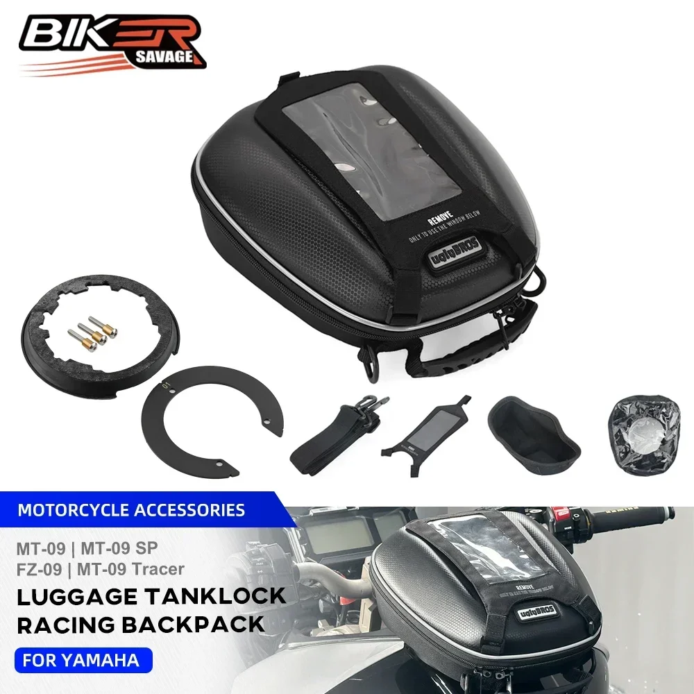 MT09 FZ09 2023 Tank Bag For Yamaha MT-09 SP Tracer FZ-09 2014 Motorcycle Waterproof Luggage Storge Bags Tanklock Racing Backpack