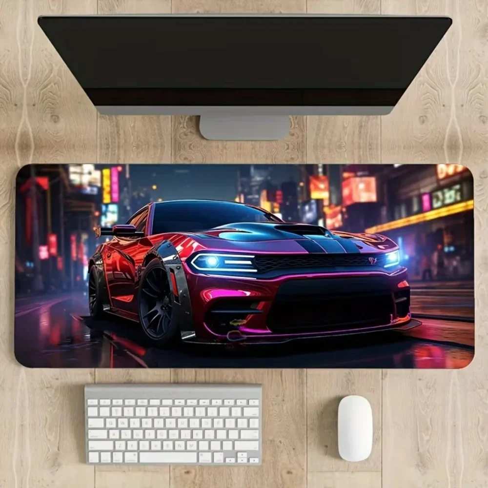 

Large Cool Sports car gaming mouse pad desk mat XXL non-slip rubber base seam edge design table mats player office carpet rug