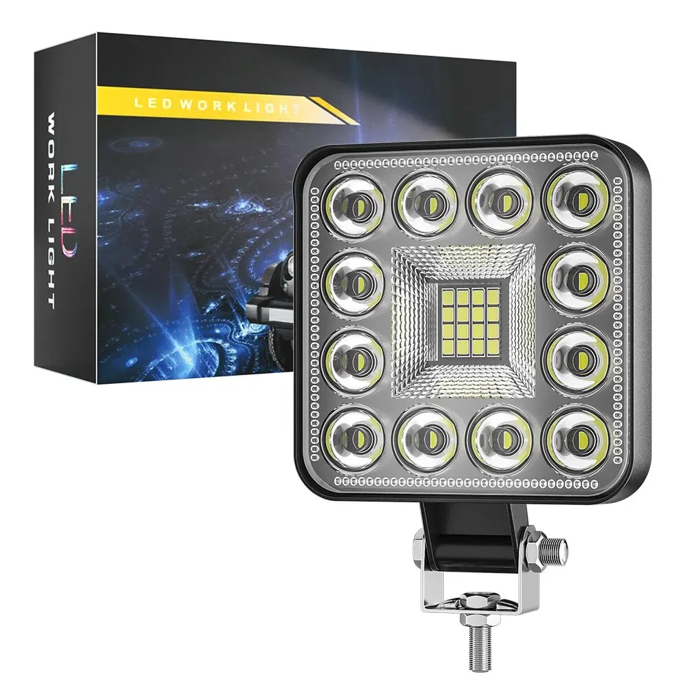 New Car LED Working Light 3-Inch Mini Square Floodlight 28LED Engineering Auxiliary Light Off-Road Lights