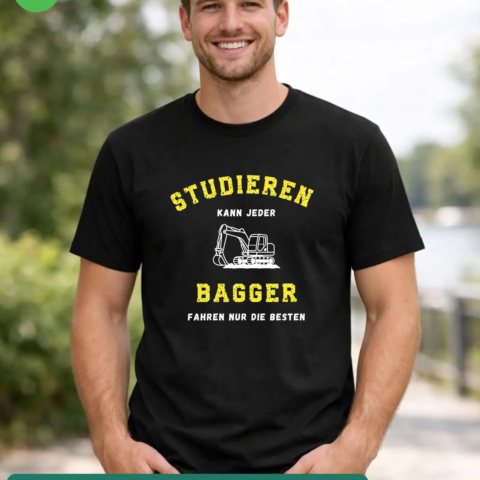 Funny Excavator Operator T Shirt for Men 'Anyone Can Study Only Best Drive Excavator' Construction Worker Cotton vintage Unisex