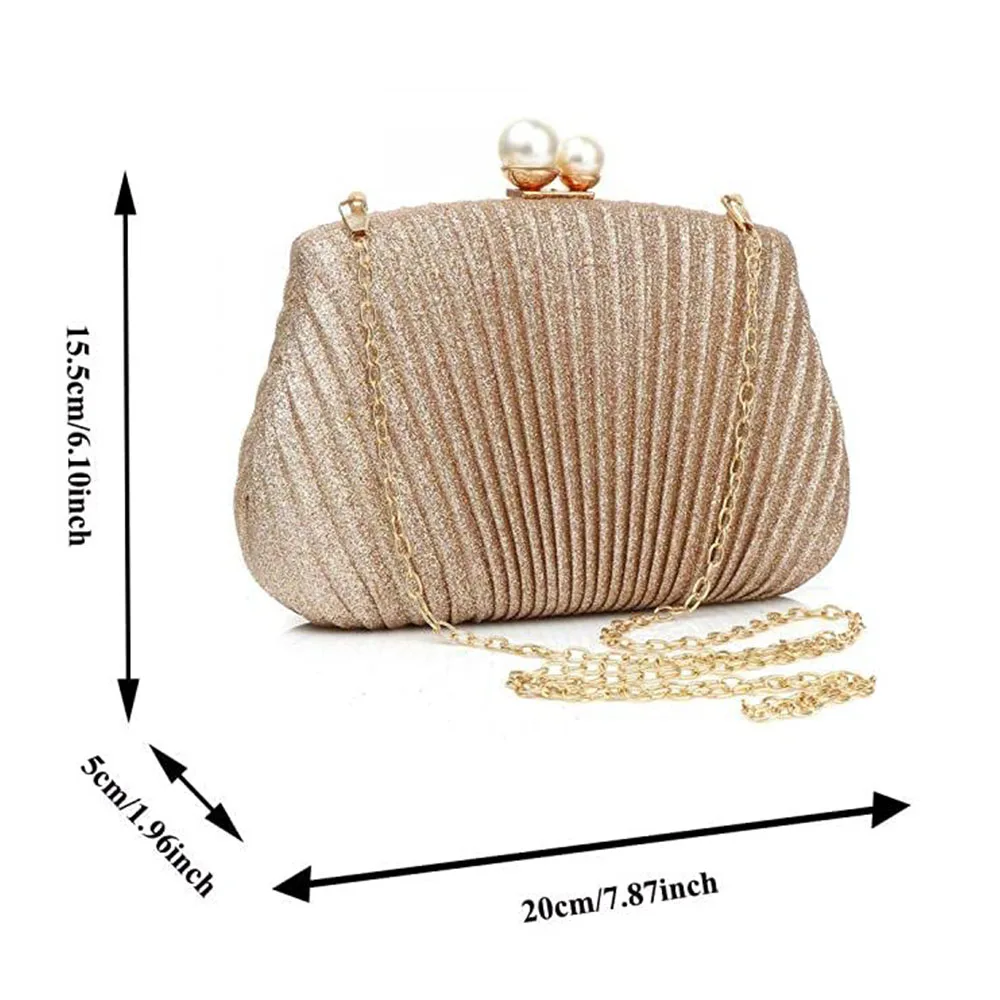 Clutches For Women 2024 Party Designer Shoulder Bags Bridal Clucth Purse Rose Gold Evening Bag Bolso Mujer Banquet Glitter Pouch