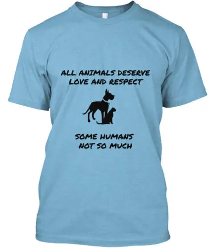 Respect For Animals T-Shirt Made in the USA Size S to 5XL